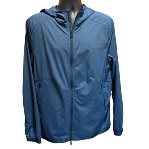 Hill City by Gap Men’s Size L Ultralight Hooded Jacket Blue Athleisure Athletic